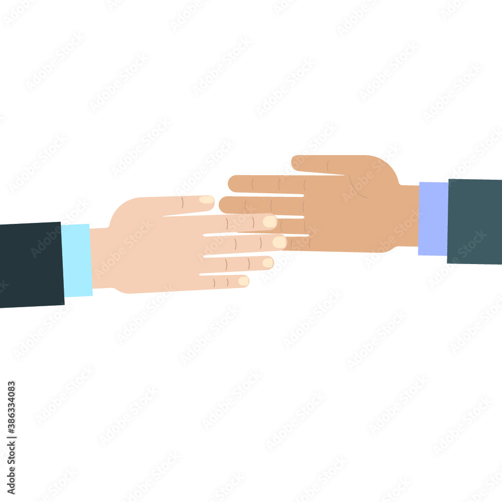 Handshake, flat style, isolated vector illustration. Handshake, flat style, isolated vector illustration.