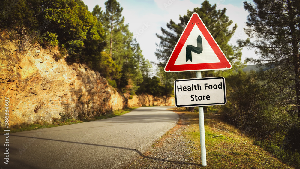 Street Sign HEALTH FOOD STORE
