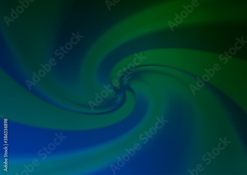 Dark Blue, Green vector glossy abstract template.