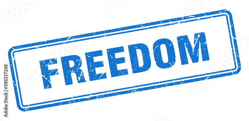 freedom stamp. square grunge sign on white background