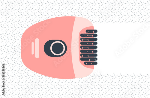 electric epilator hair removal methods concept epilation and depilation instrument horizontal vector illustration