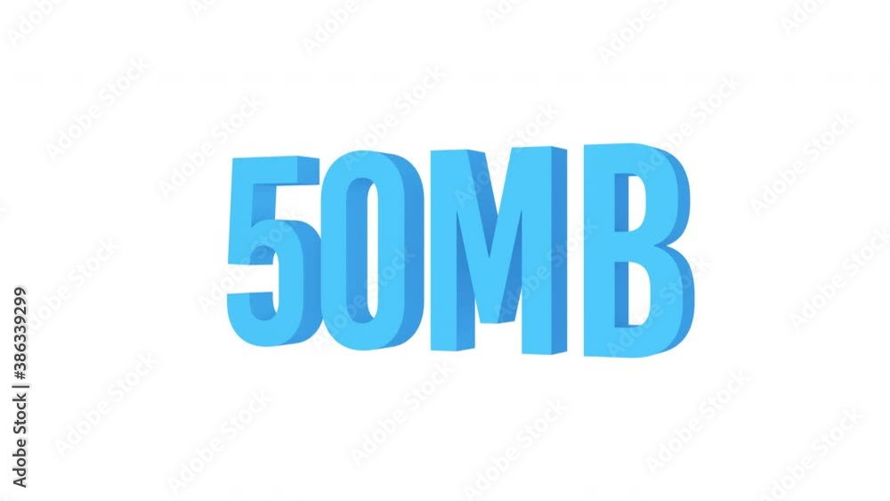 Internet speed 50 mb. Blue color. Alpha channel Internet speed 50 mb. Blue color. Alpha channel