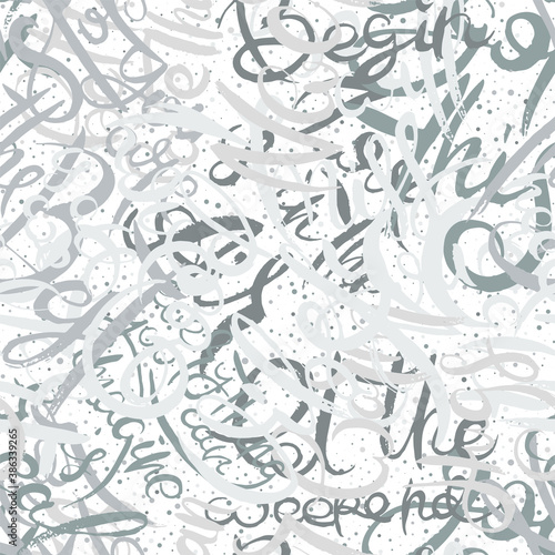 Graffiti background seamless pattern. Hand style tagging