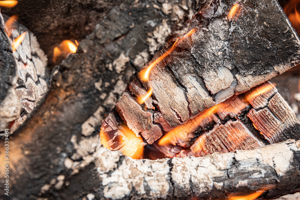 Background from burning logs and branches. Close up. Background from burning logs and branches. Close up.