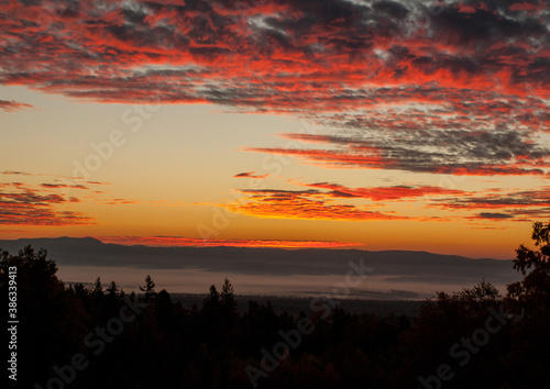 Sunset in the Slovak Tatras near the Great Cold Valley