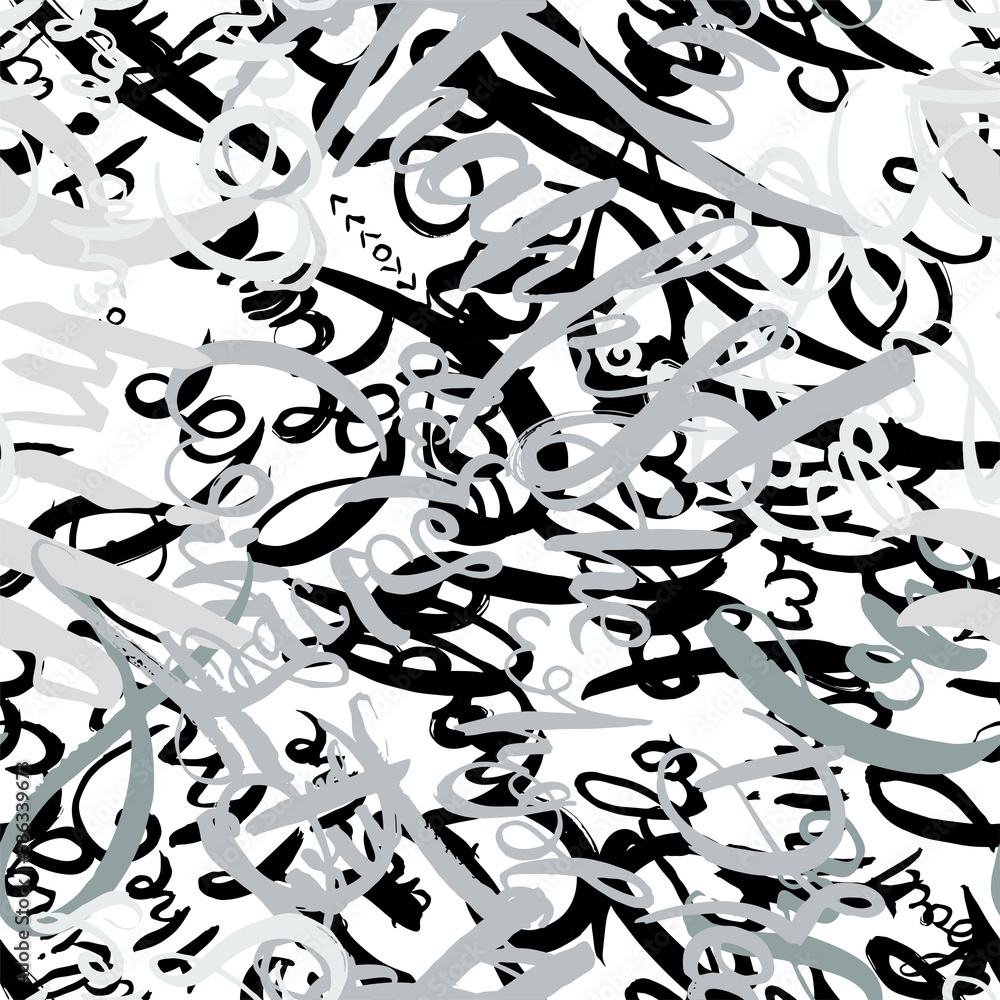 Obraz premium Graffiti background seamless pattern. Hand style tagging