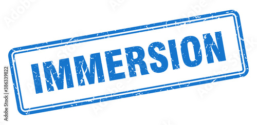 immersion stamp. square grunge sign on white background