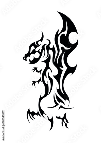 chinese dragon twentyone of the big collection ethnic tattoo symbol sticker