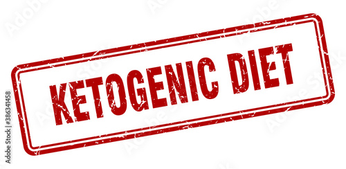 ketogenic diet stamp. square grunge sign on white background