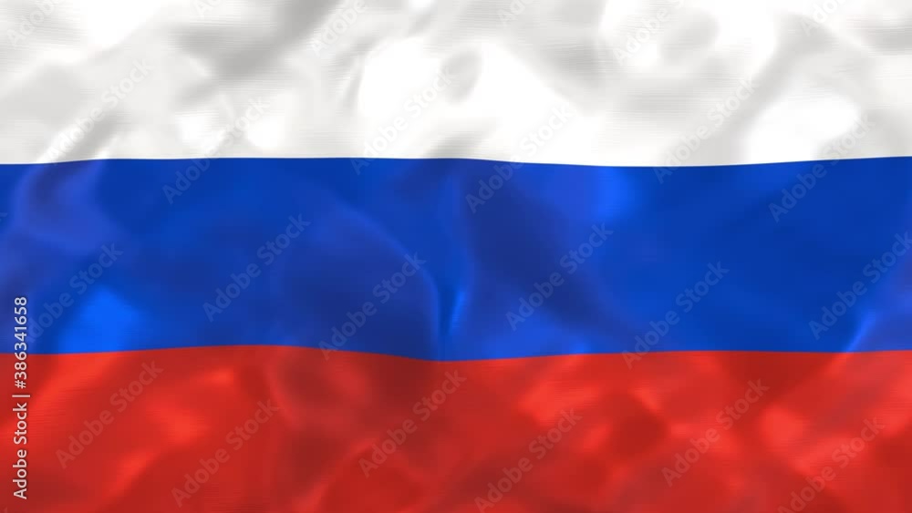 Realistic looping 3D animation of the National Flag of the Russian Federation rendered in UHD Realistic looping 3D animation of the National Flag of the Russian Federation rendered in UHD