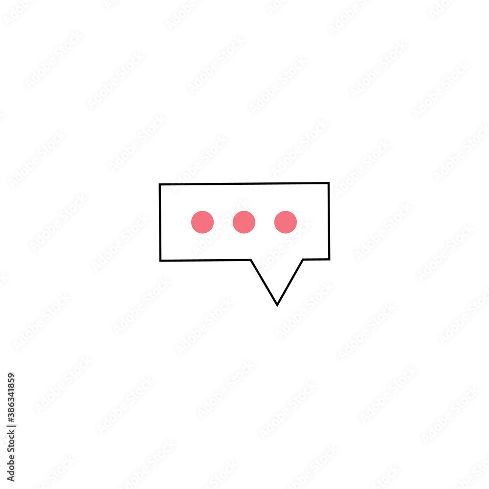 Buble text icon on white background vector illustration Buble text icon on white background vector illustration