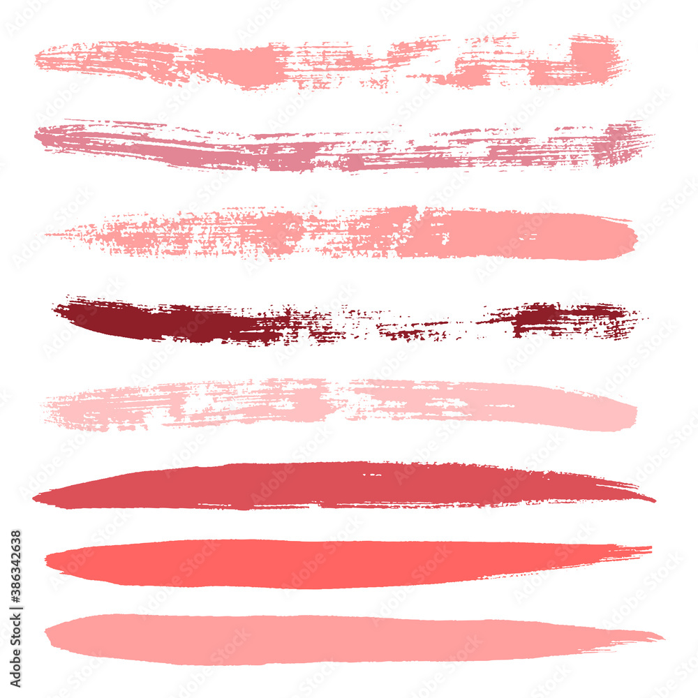 Makeup strokes, Set of lipstick swatches, Beauty and cosmetic nude, pink and red brush smudges vector background. smear make up lines collection, liquid make up texture isolated on white. Makeup strokes, Set of lipstick swatches, Beauty and cosmetic nude, pink and red brush smudges vector background. smear make up lines collection, liquid make up texture isolated on white.