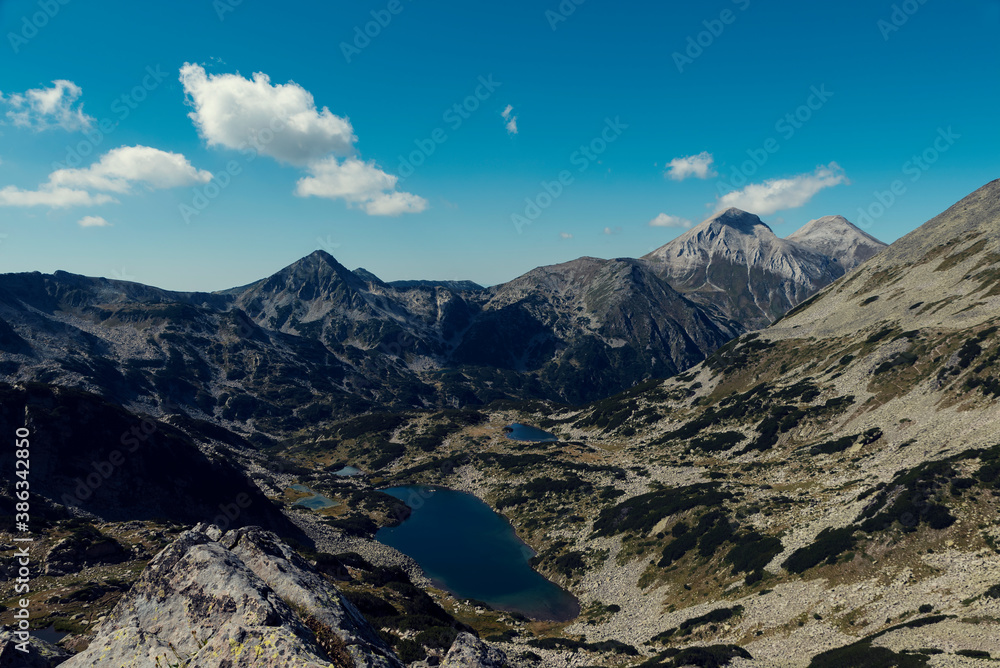View of The Horse and the Long Lake from above in Pirin mountain