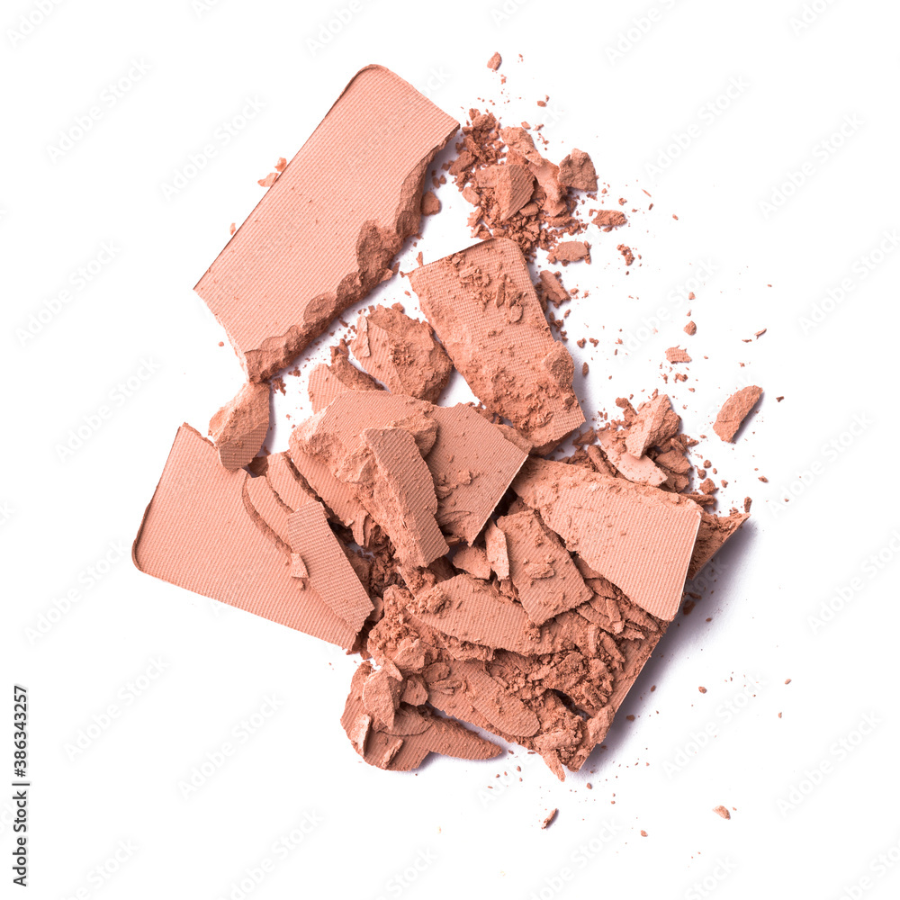 Pink color make up base powder cracked on background Pink color make up base powder cracked on background