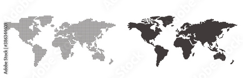 World map of dots Vector