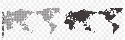 World map of dots Vector