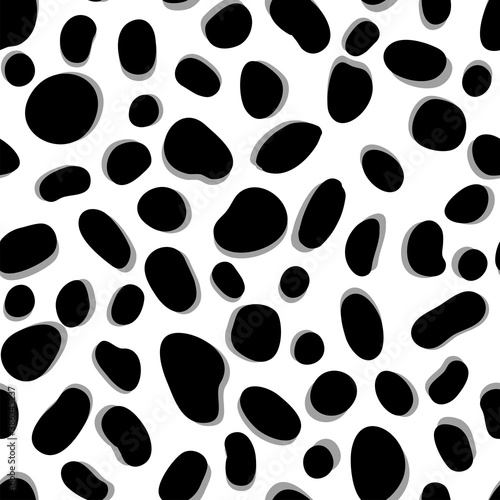 Vector Trendy leopard skin seamless pattern. Abstract wild animal cheetah black spots white texture for fashion print design, fabric, cover, wrapping paper, background, wallpaper