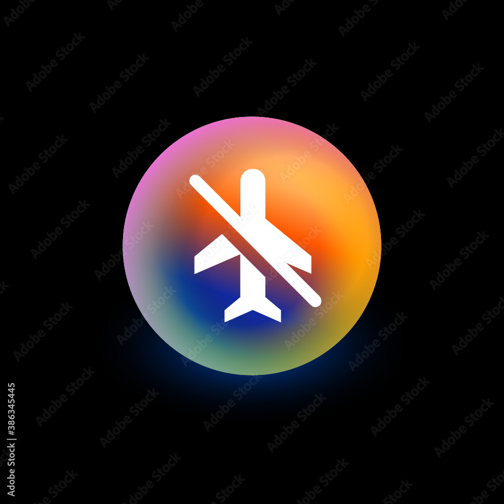 Fototapeta premium No Flight - App Button