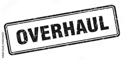 overhaul stamp. square grunge sign on white background