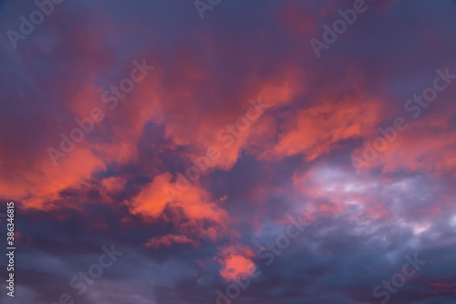 Red clouds at sunset