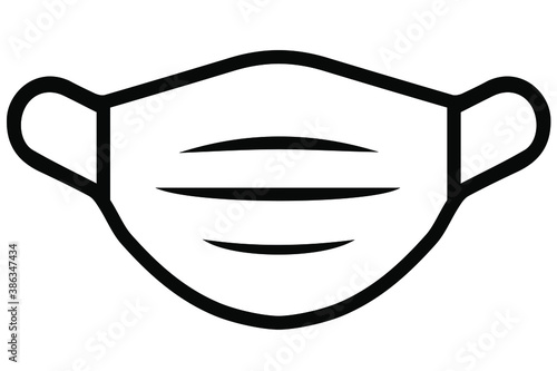 Protective Mask Icon Mouth Guard Vector Graphic Isolated. Mask Request sign