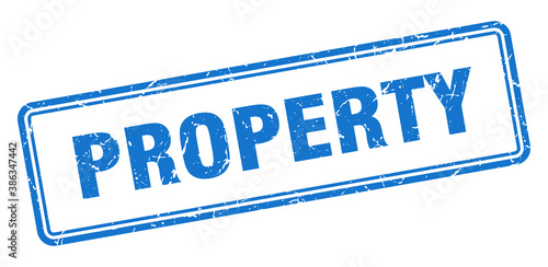 property stamp. square grunge sign on white background