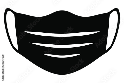 Protective Mask Icon Mouth Guard Vector Graphic Isolated. Mask Request sign
