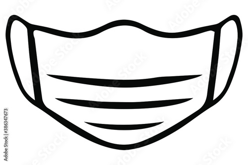 Protective Mask Icon Mouth Guard Vector Graphic Isolated. Mask Request sign