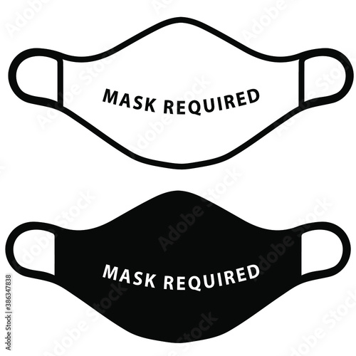 Protective Mask Icon Mouth Guard Vector Graphic Isolated. Mask Request sign