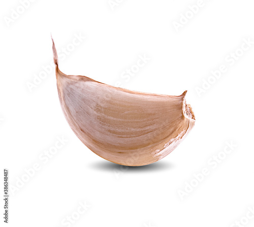 Obraz na płótnie Isolated garlic. Raw garlic segment isolated on white background, with clipping path w salonie