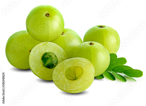 Indian gooseberry isolated on white background