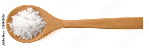 Obraz na płótnie sugar in wood spoon on white background w salonie
