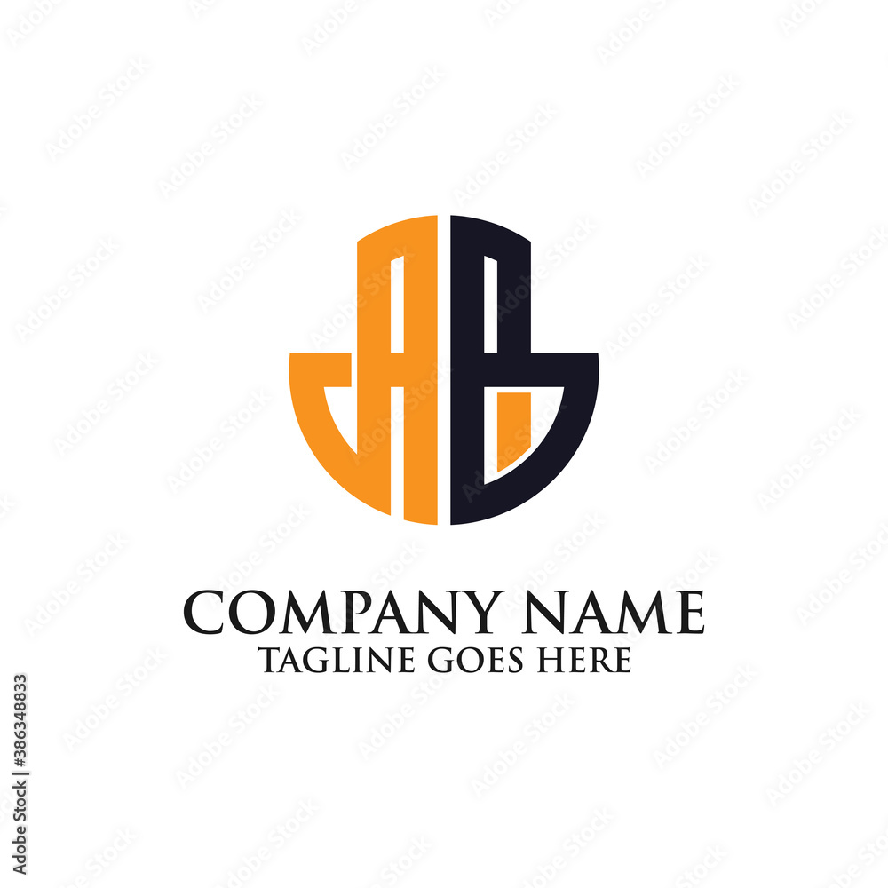 vector illustration initial AB logo inspiration, good for business company logo vector illustration initial AB logo inspiration, good for business company logo