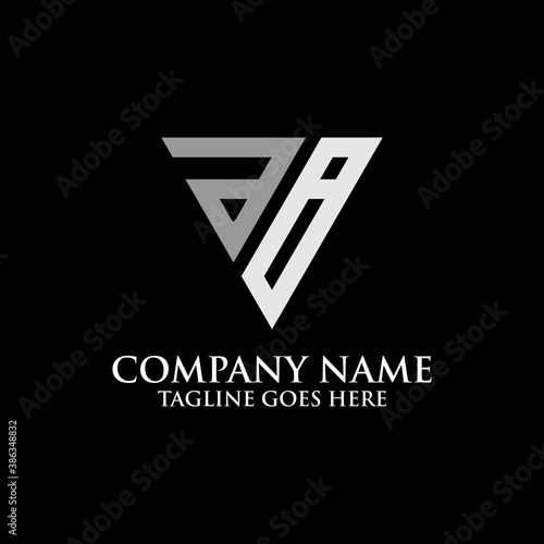 triangle  AB logo design inspiration, good for sport company logo