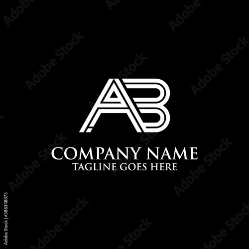 AB initial logo design vector illustration, best for business and industry company logo