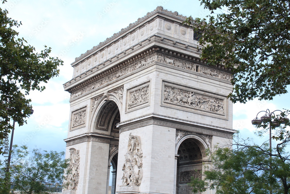 famous arch of triumph in paris france famous landmark in paris
