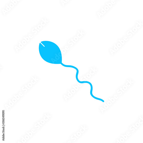Sperm icon flat.