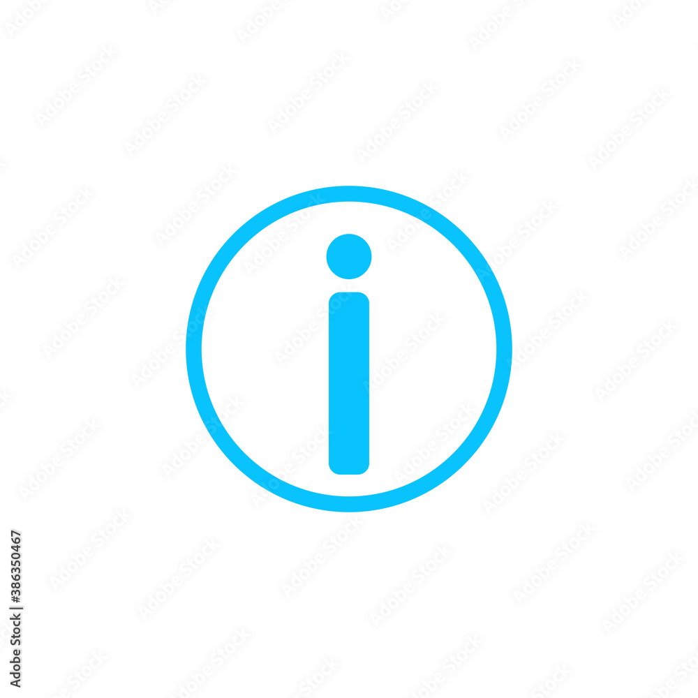 Info icon flat. Info icon flat.