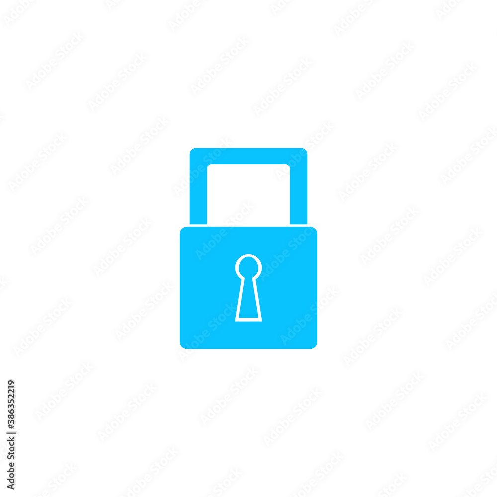 Padlock icon icon flat. Padlock icon icon flat.