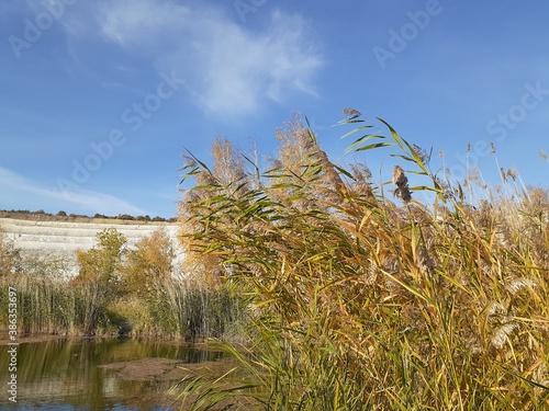 
lake in the Volsky Cretaceous quarry, Saratov region, Russia