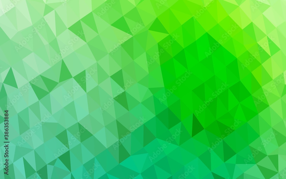 Light Green vector shining triangular template. Light Green vector shining triangular template.