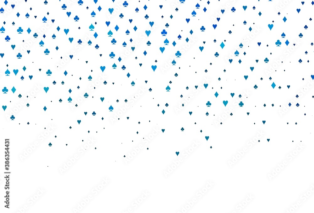 Light BLUE vector layout with elements of cards. Light BLUE vector layout with elements of cards.