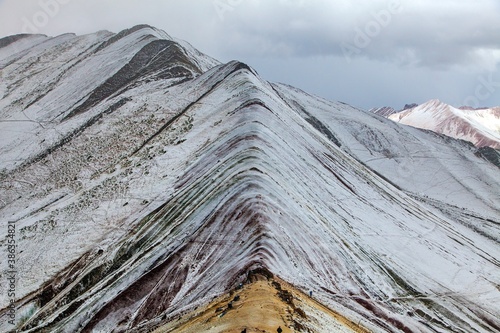 Rainbow mountains Andes near Cusco in Peru photo