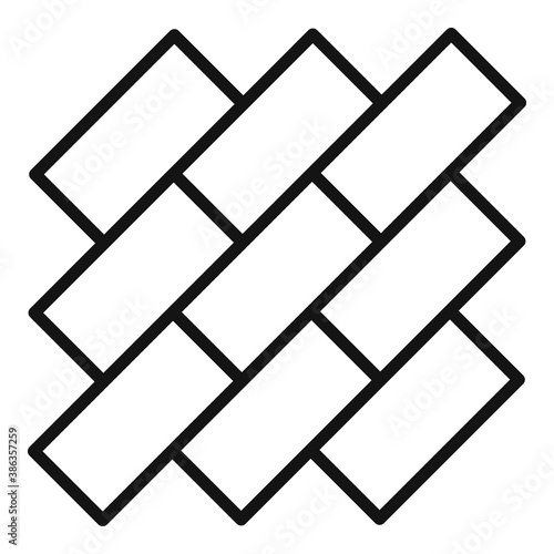 Street line paving icon. Outline street line paving vector icon for web design isolated on white background