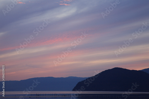 琵琶湖 湖北の夕