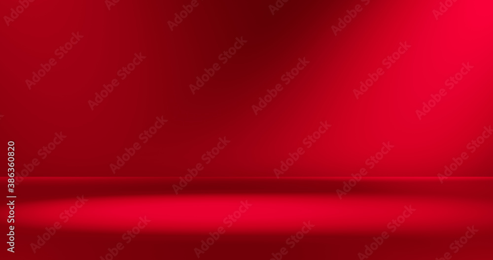 Obraz premium Minimal christmas red studio background