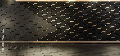 hexagons background design ...