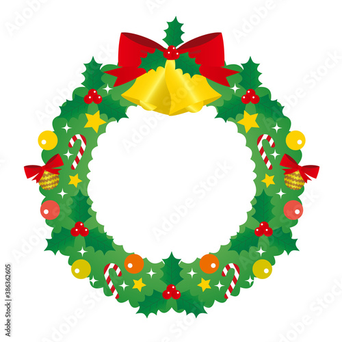クリスマスリース　イラスト