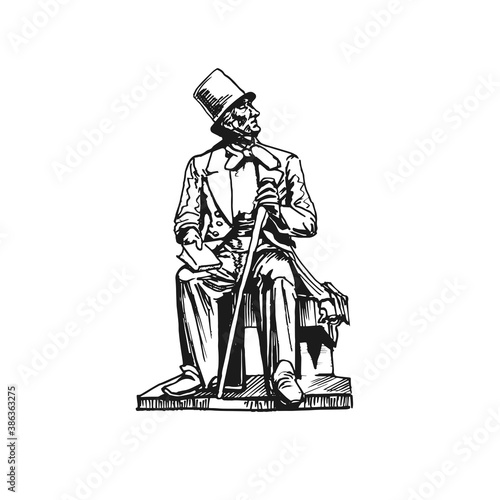 Εκτύπωση καμβά Hans Christian Andersen Monument in Copenhagen