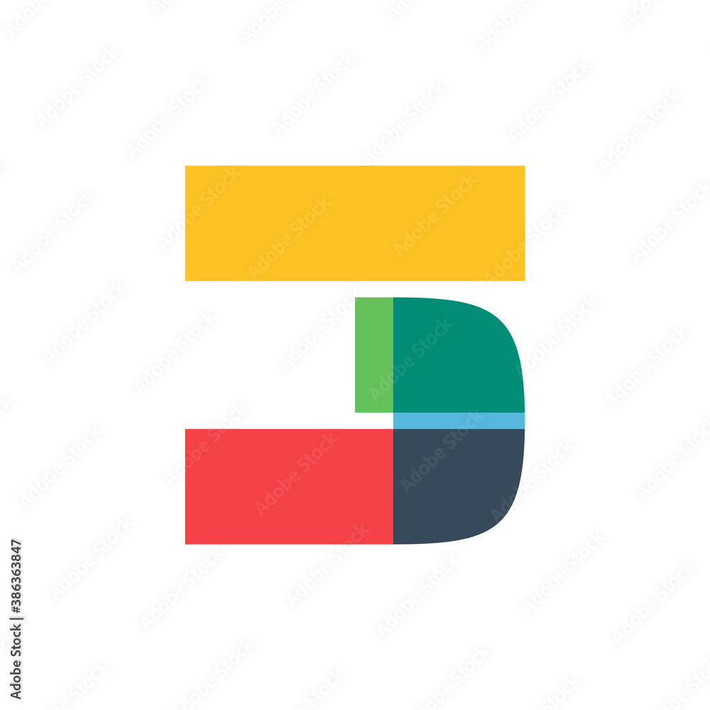 Number three logo colored brightly and vividly with colors overlay. Number three logo colored brightly and vividly with colors overlay.